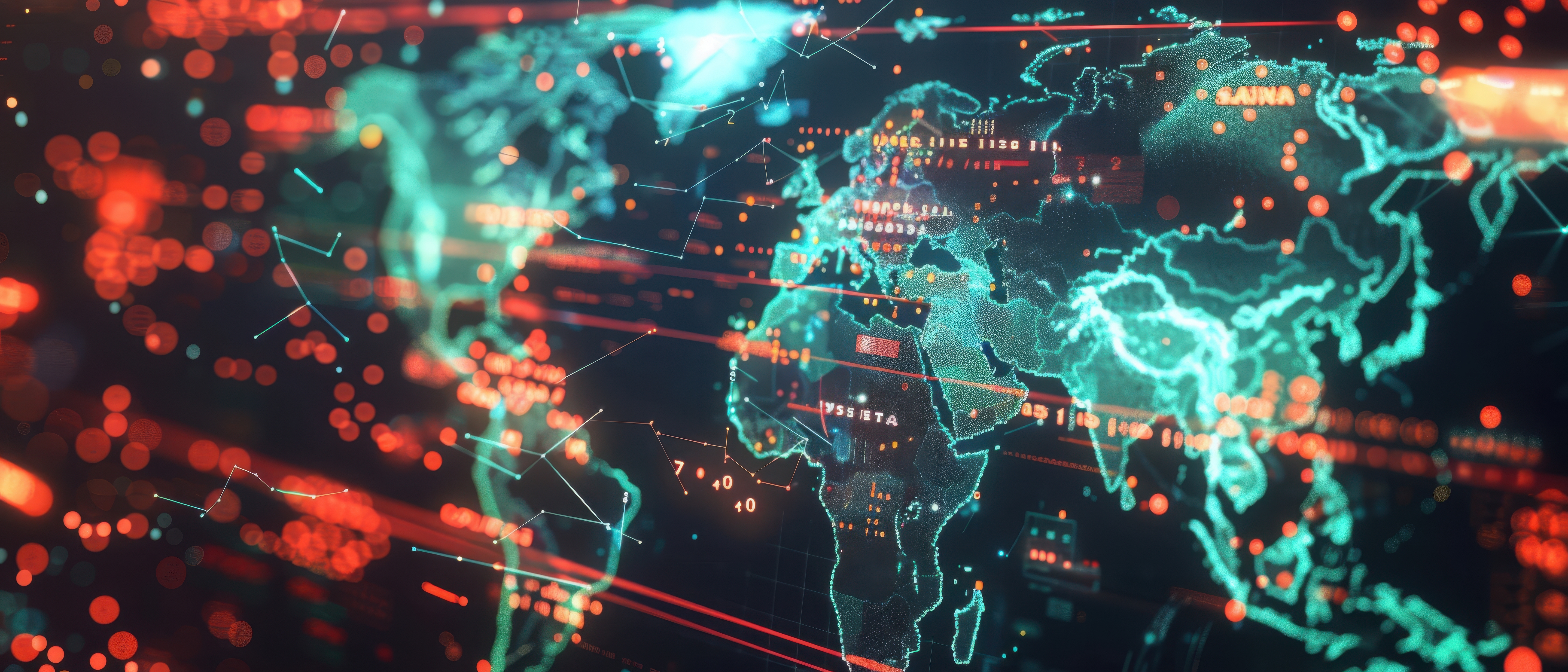 Bright Futuristic Dashboard Showcasing Global Financial Network With Nodes Connections Symbolizing Markets Around World